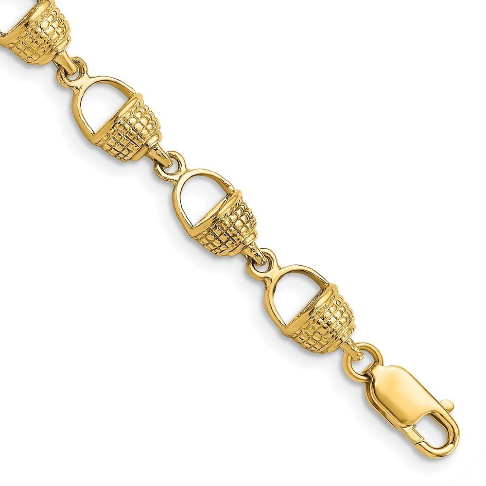 14k Yellow Gold Nantucket Basket Bracelet